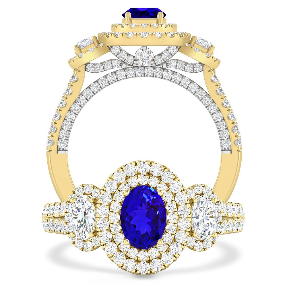 Yellow Gold - Tanzanite