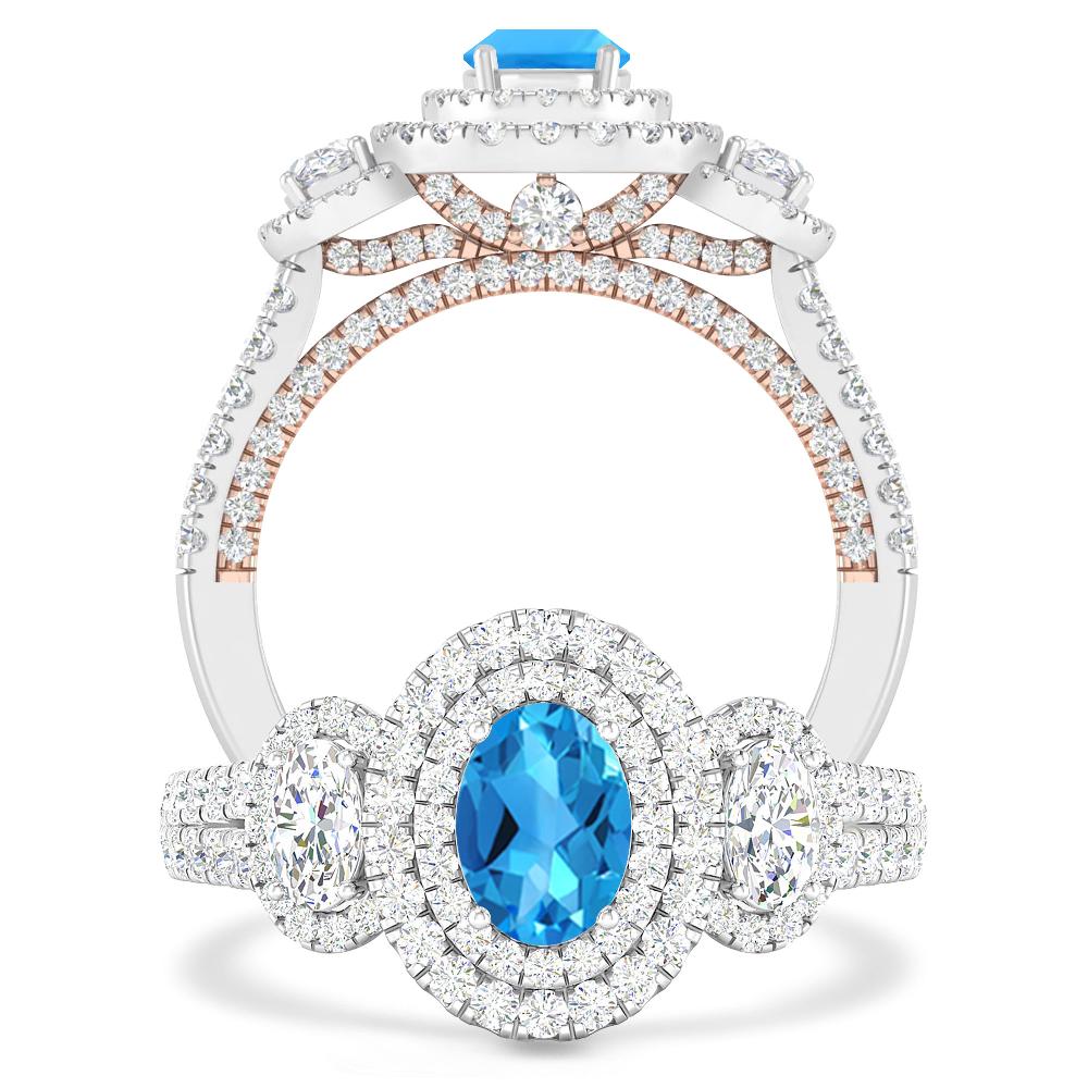 White Gold - Blue Topaz