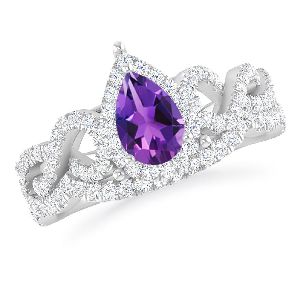 White Gold - Amethyst