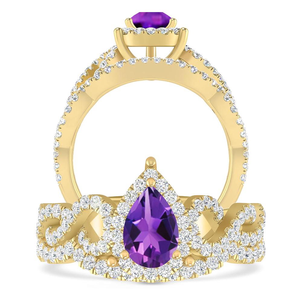 Yellow Gold - Amethyst