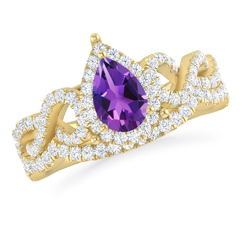 Yellow Gold - Amethyst