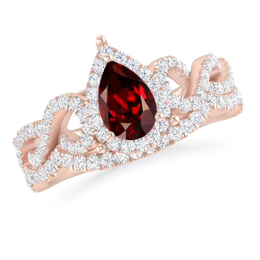 Rose Gold - Garnet