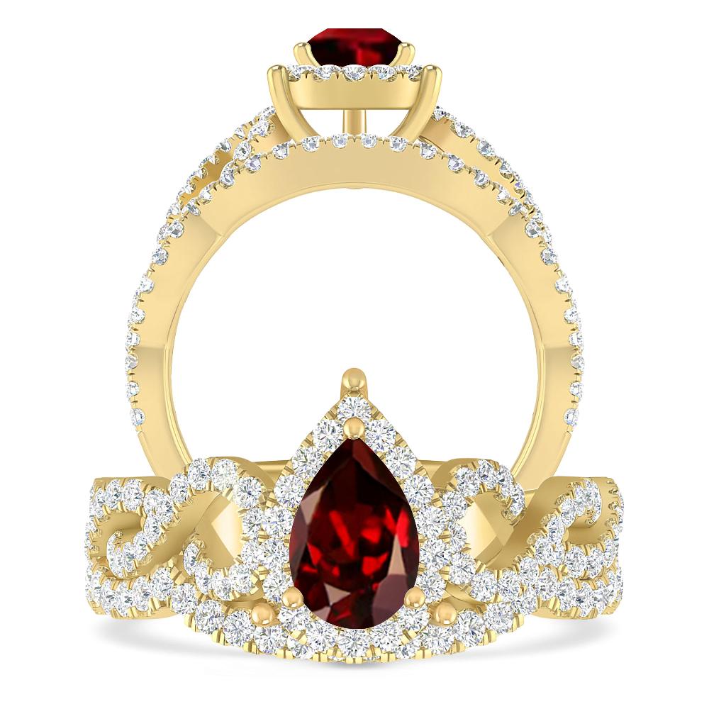 Yellow Gold - Garnet