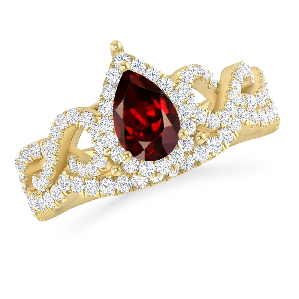 Yellow Gold - Garnet