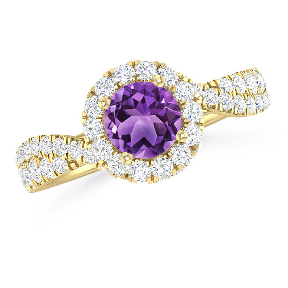 Yellow Gold - Amethyst