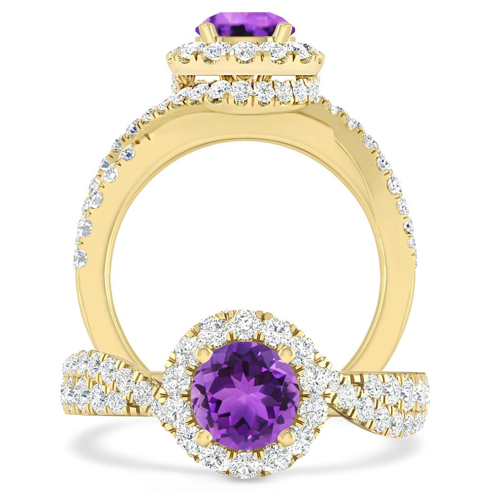 Yellow Gold - Amethyst