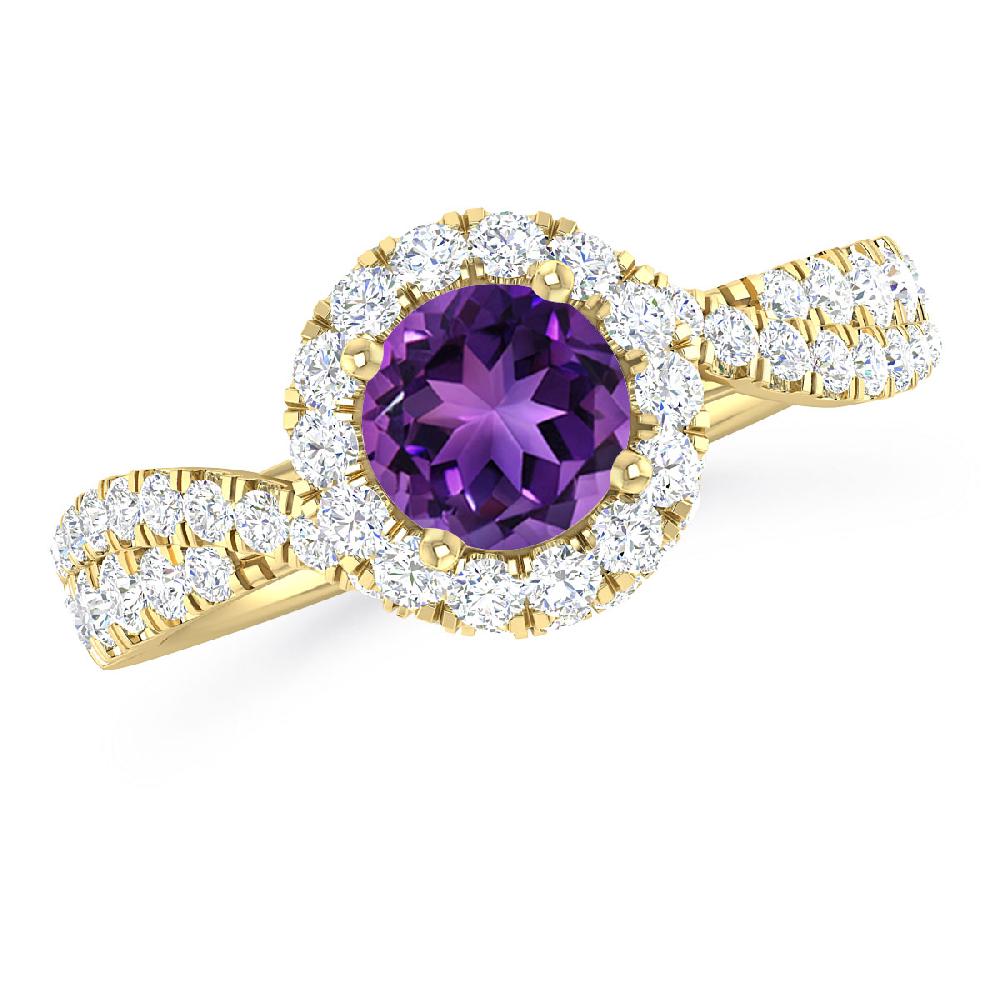 Yellow Gold - Amethyst