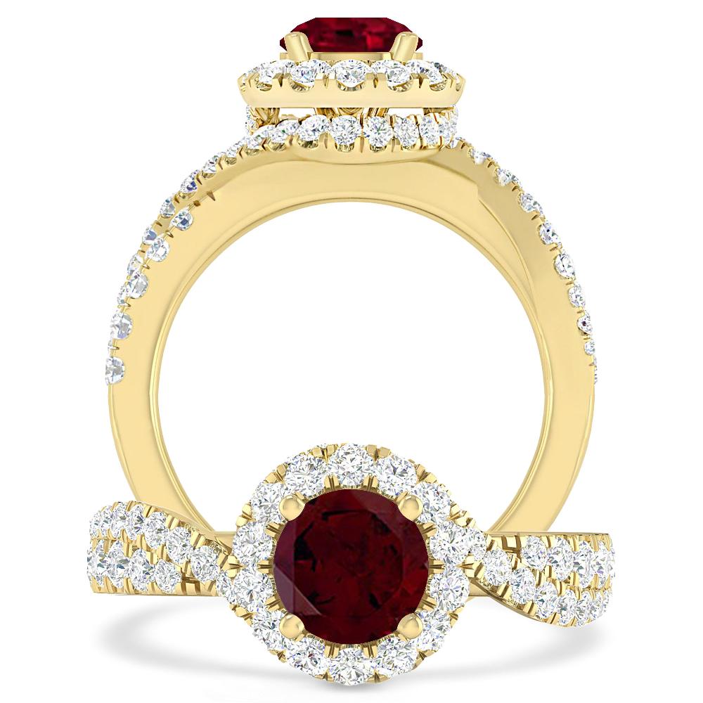 Yellow Gold - Garnet