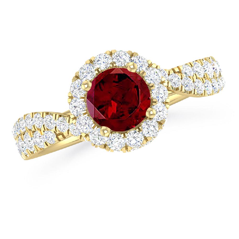 Yellow Gold - Garnet