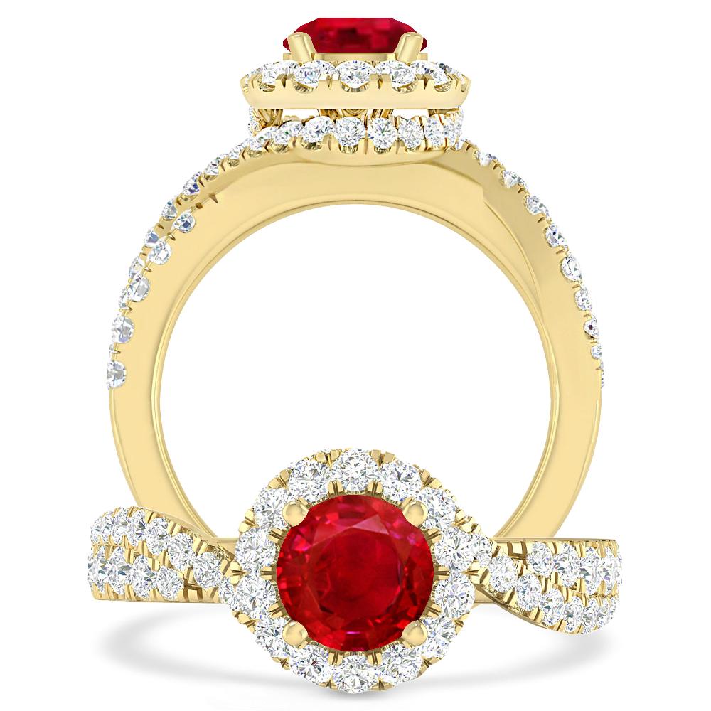 Yellow Gold - Ruby