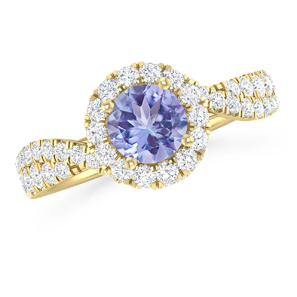 Yellow Gold - Tanzanite