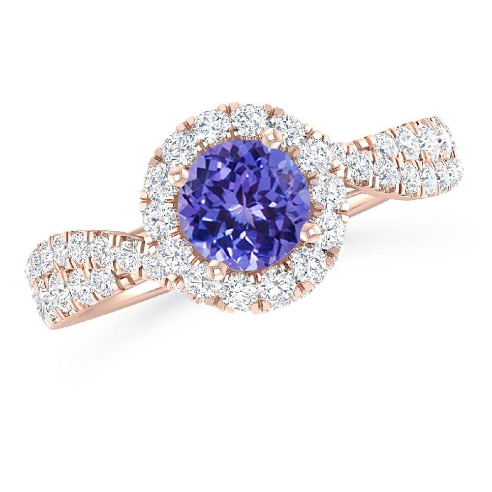 Rose Gold - Tanzanite