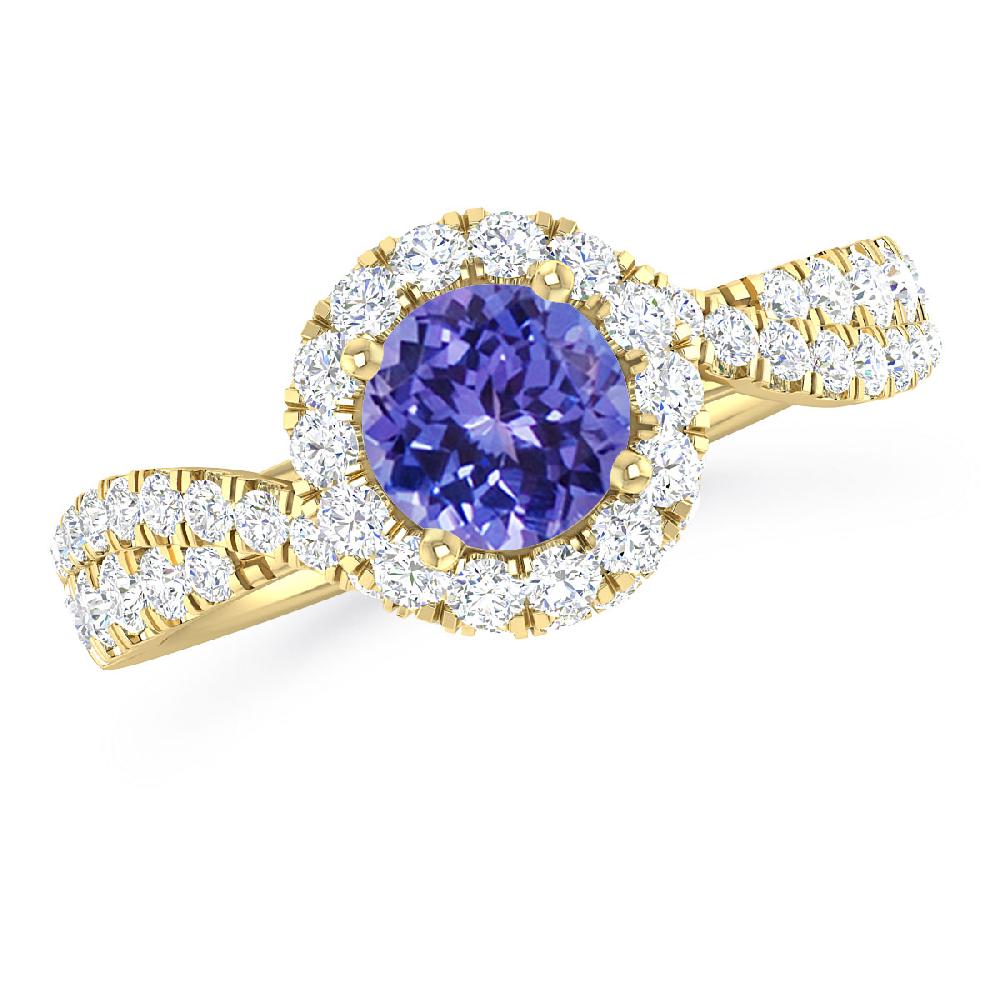 Yellow Gold - Tanzanite