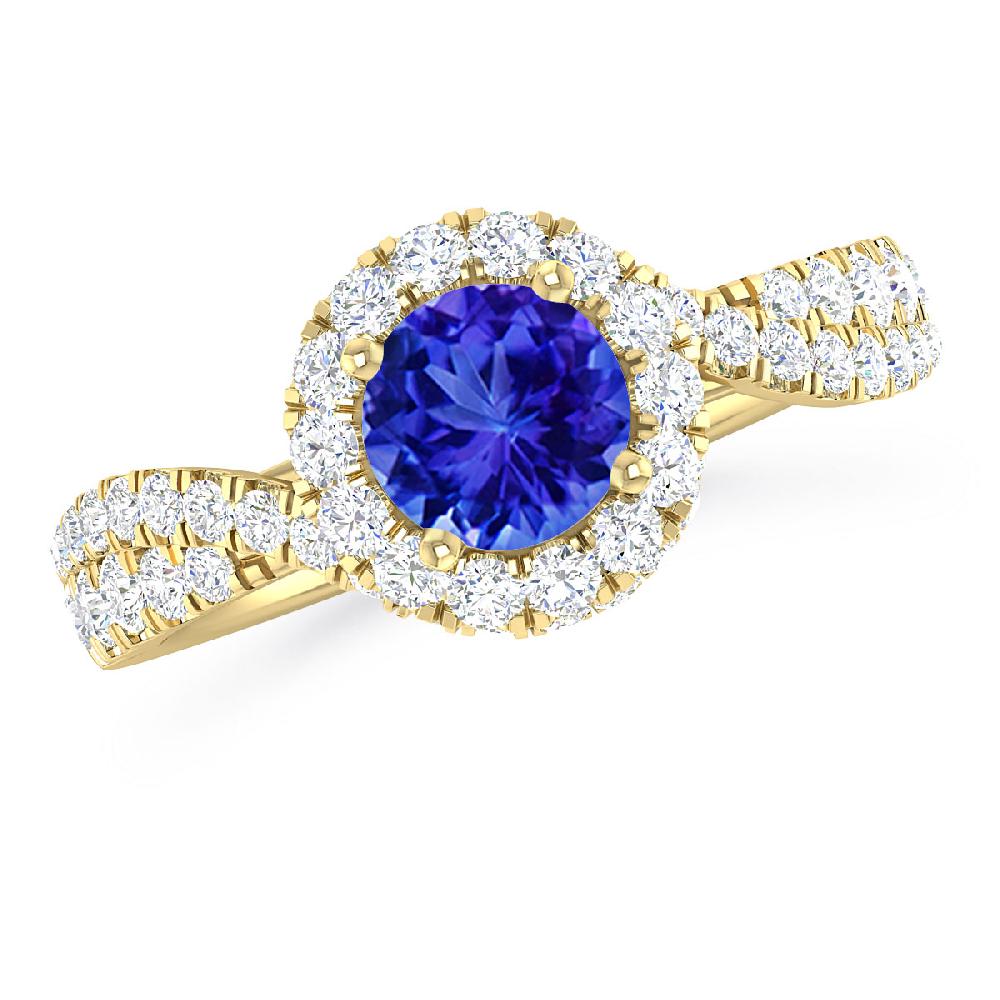 Yellow Gold - Tanzanite