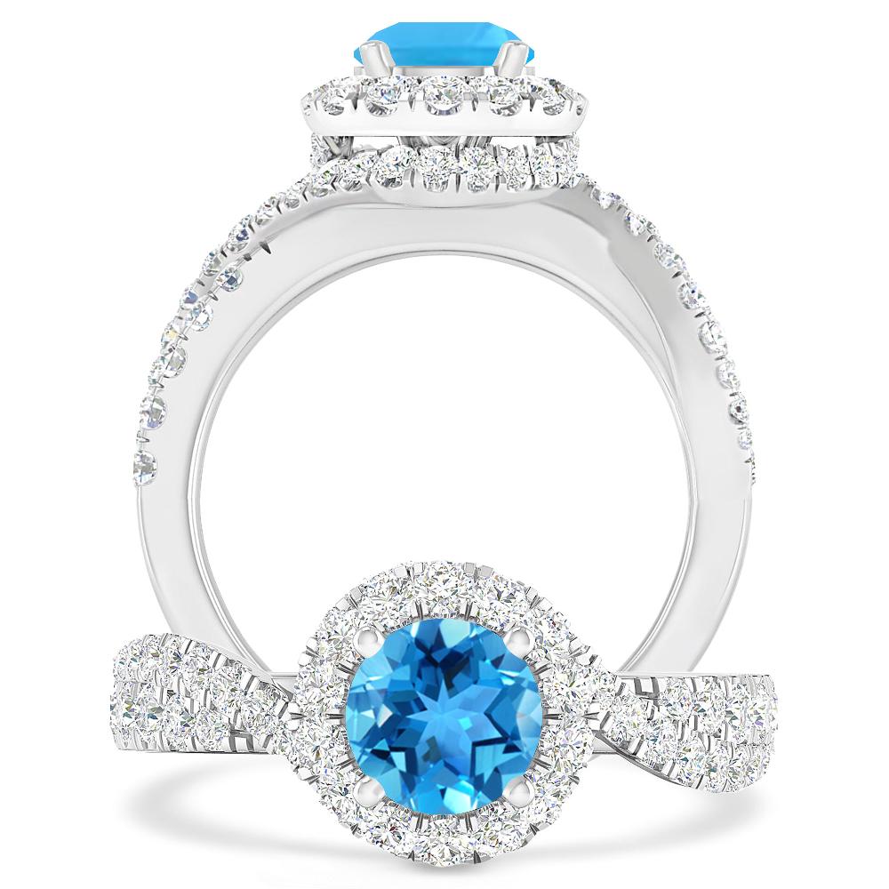 White Gold - Blue Topaz