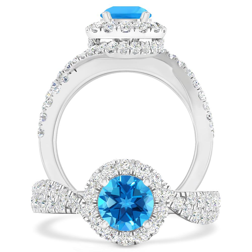 White Gold - Blue Topaz