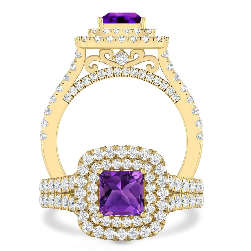 Yellow Gold - Amethyst