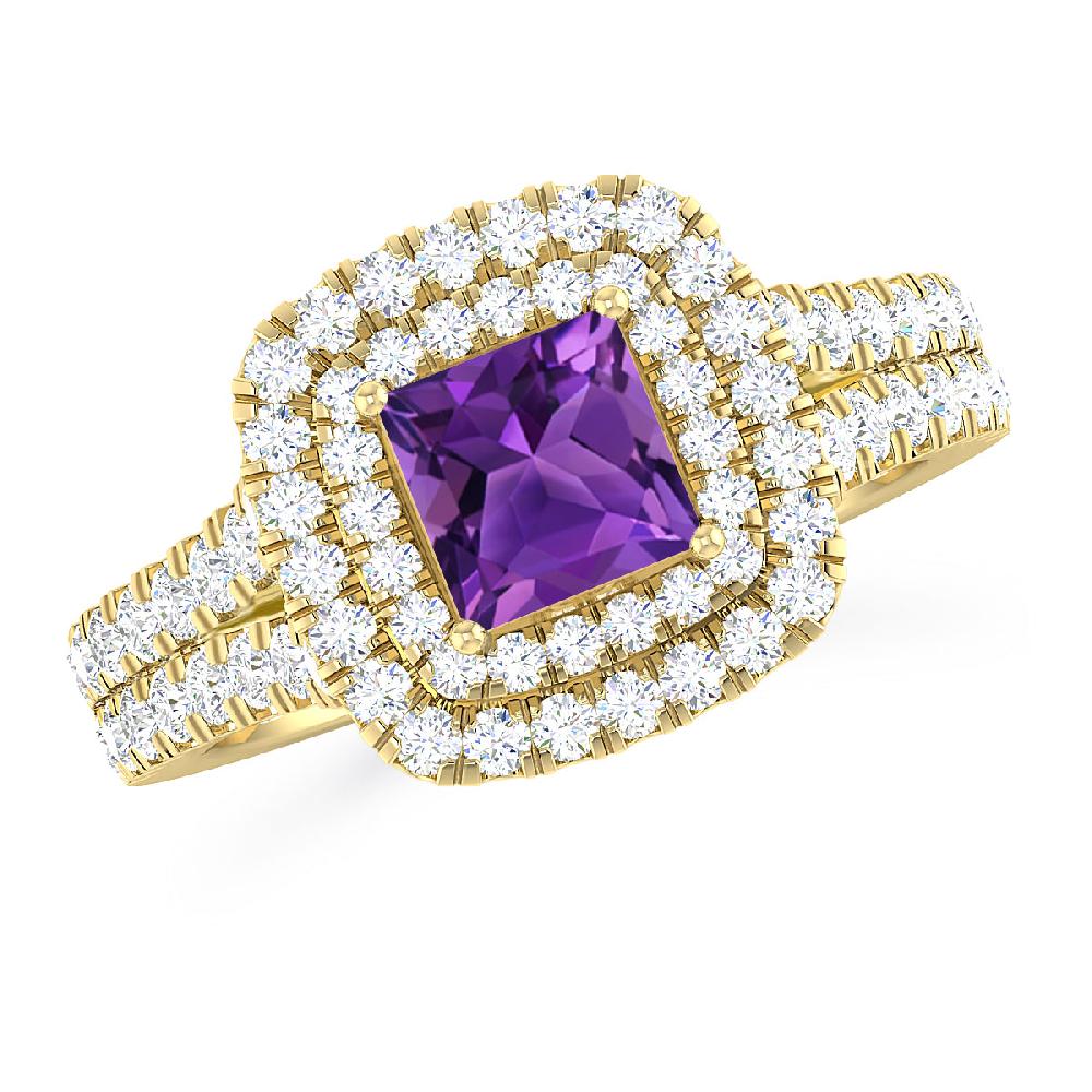 Yellow Gold - Amethyst