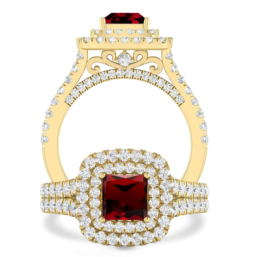 Yellow Gold - Garnet