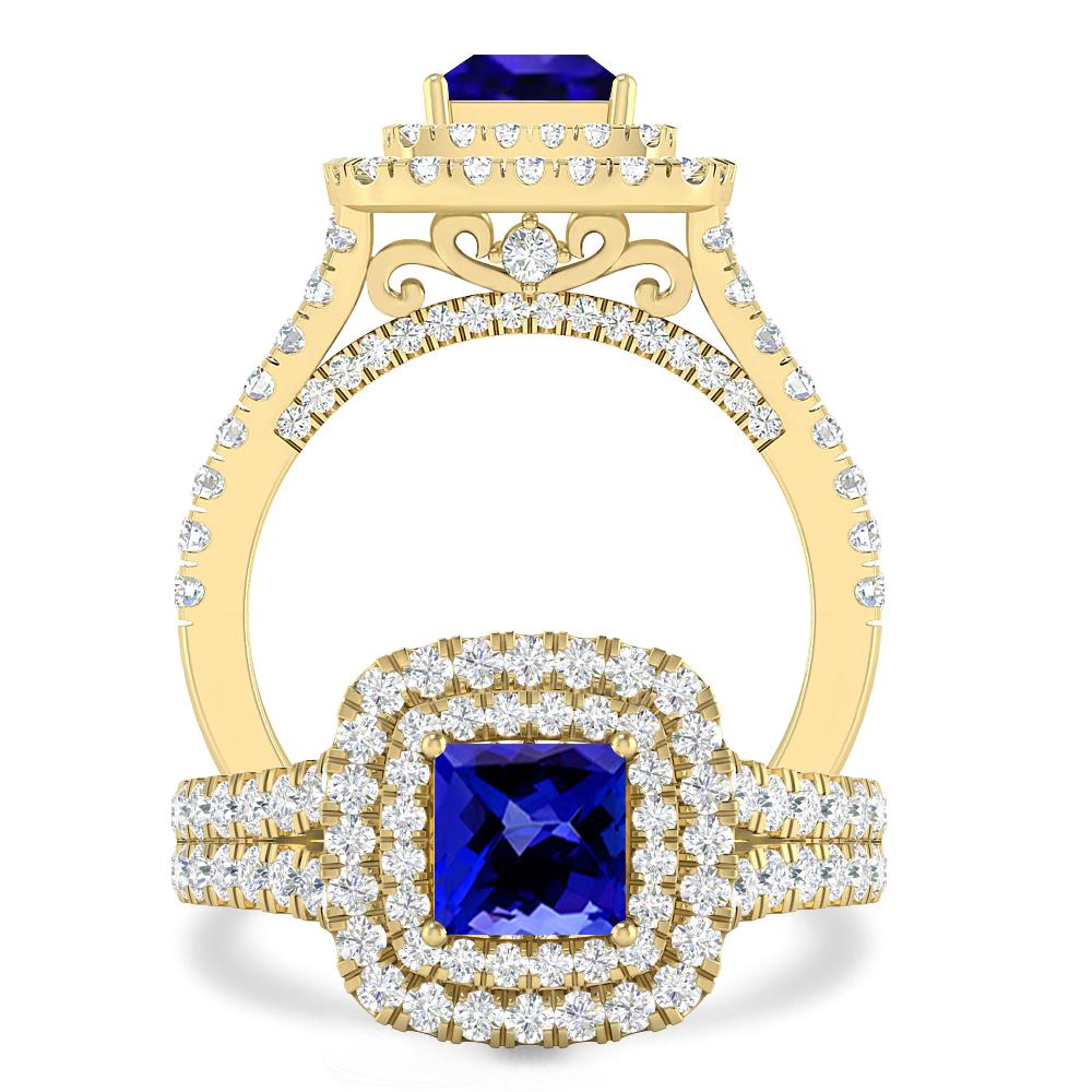 Yellow Gold - Tanzanite