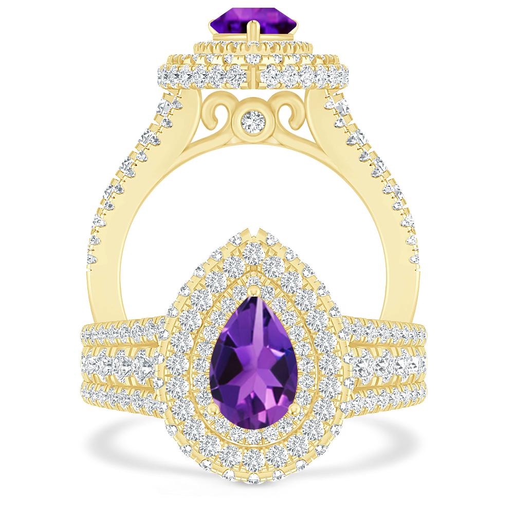 Yellow Gold - Amethyst