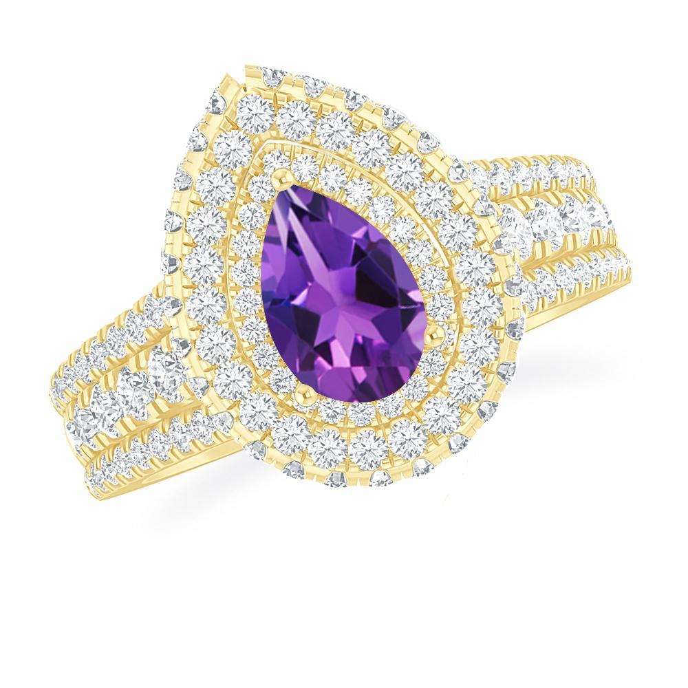 Yellow Gold - Amethyst