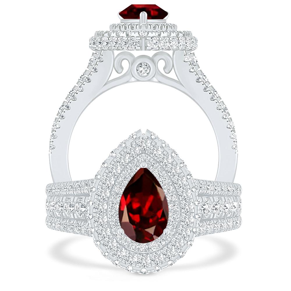 White Gold - Garnet