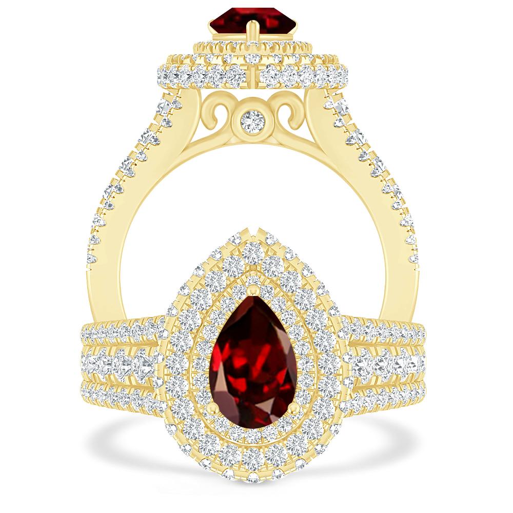 Yellow Gold - Garnet