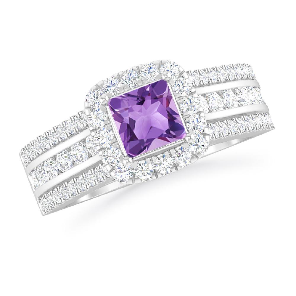 White Gold - Amethyst