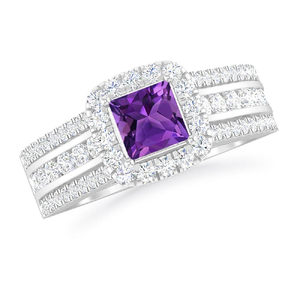 White Gold - Amethyst