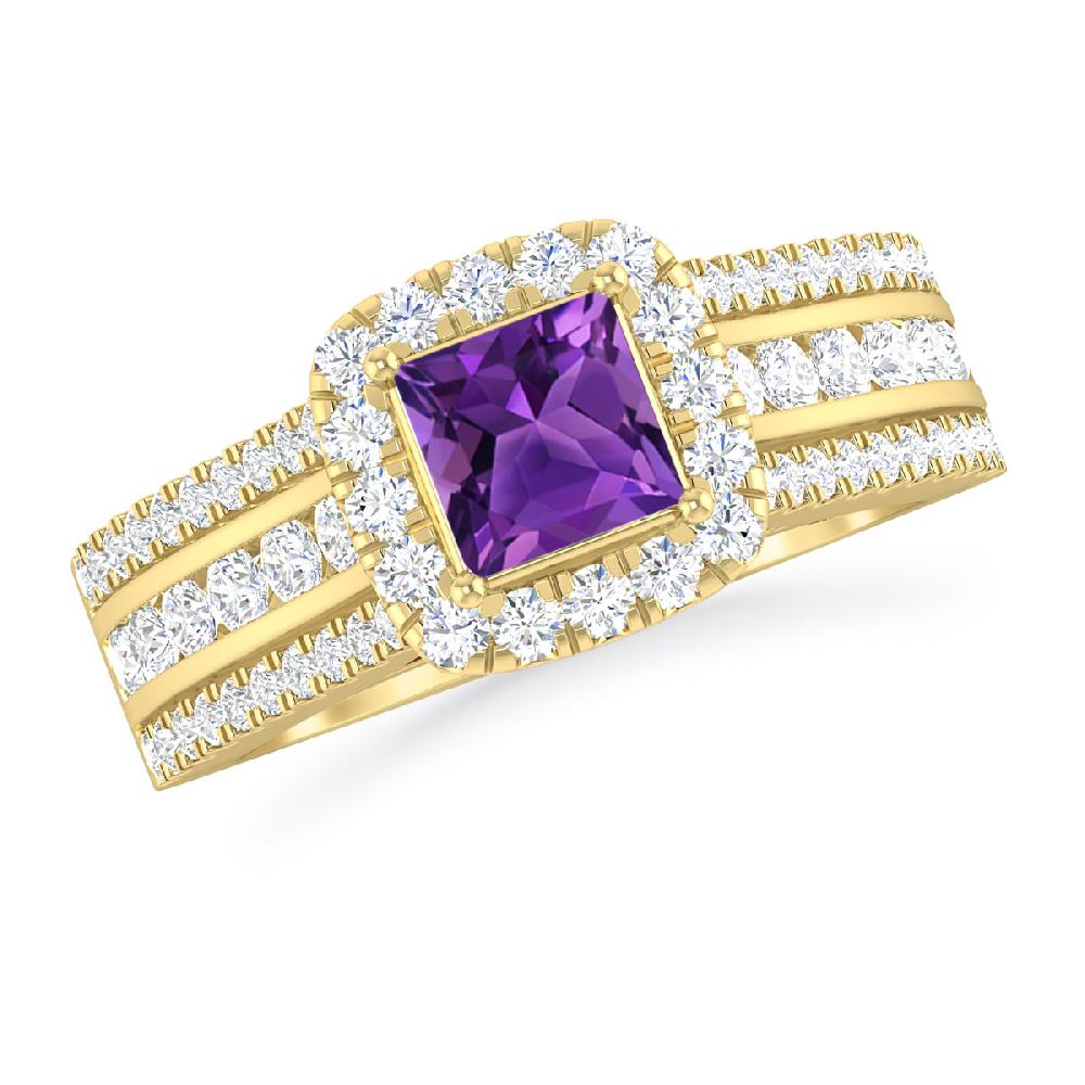 Yellow Gold - Amethyst