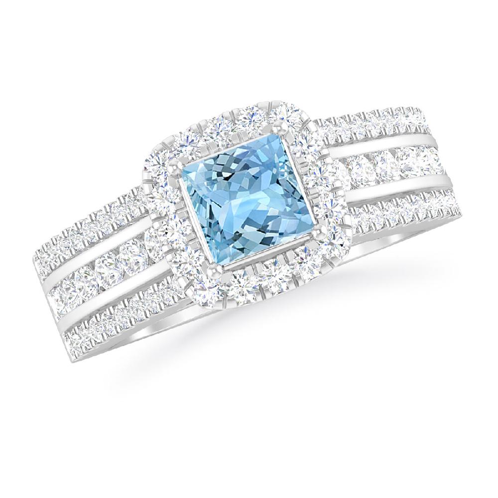 White Gold - Aquamarine