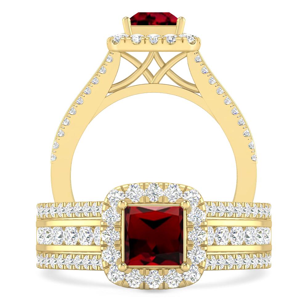 Yellow Gold - Garnet