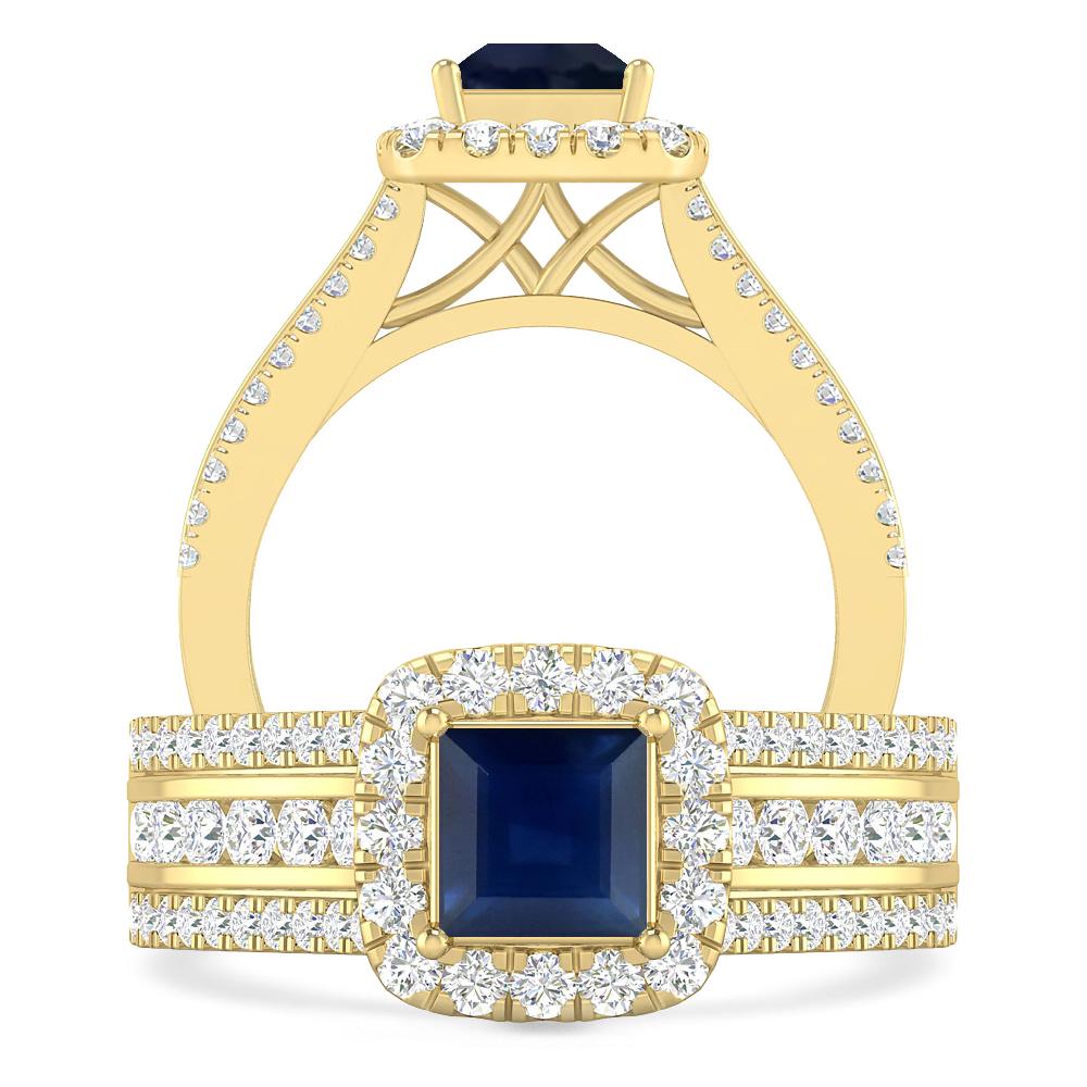 Yellow Gold - Sapphire