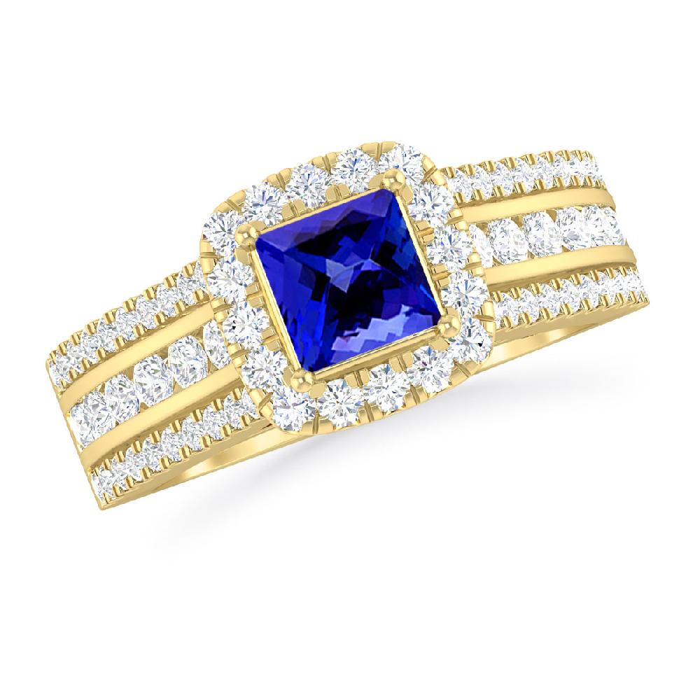 Yellow Gold - Tanzanite