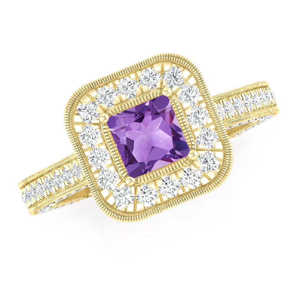 Yellow Gold - Amethyst