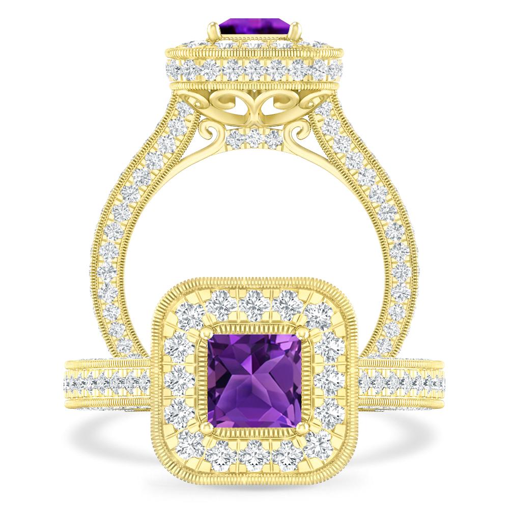 Yellow Gold - Amethyst