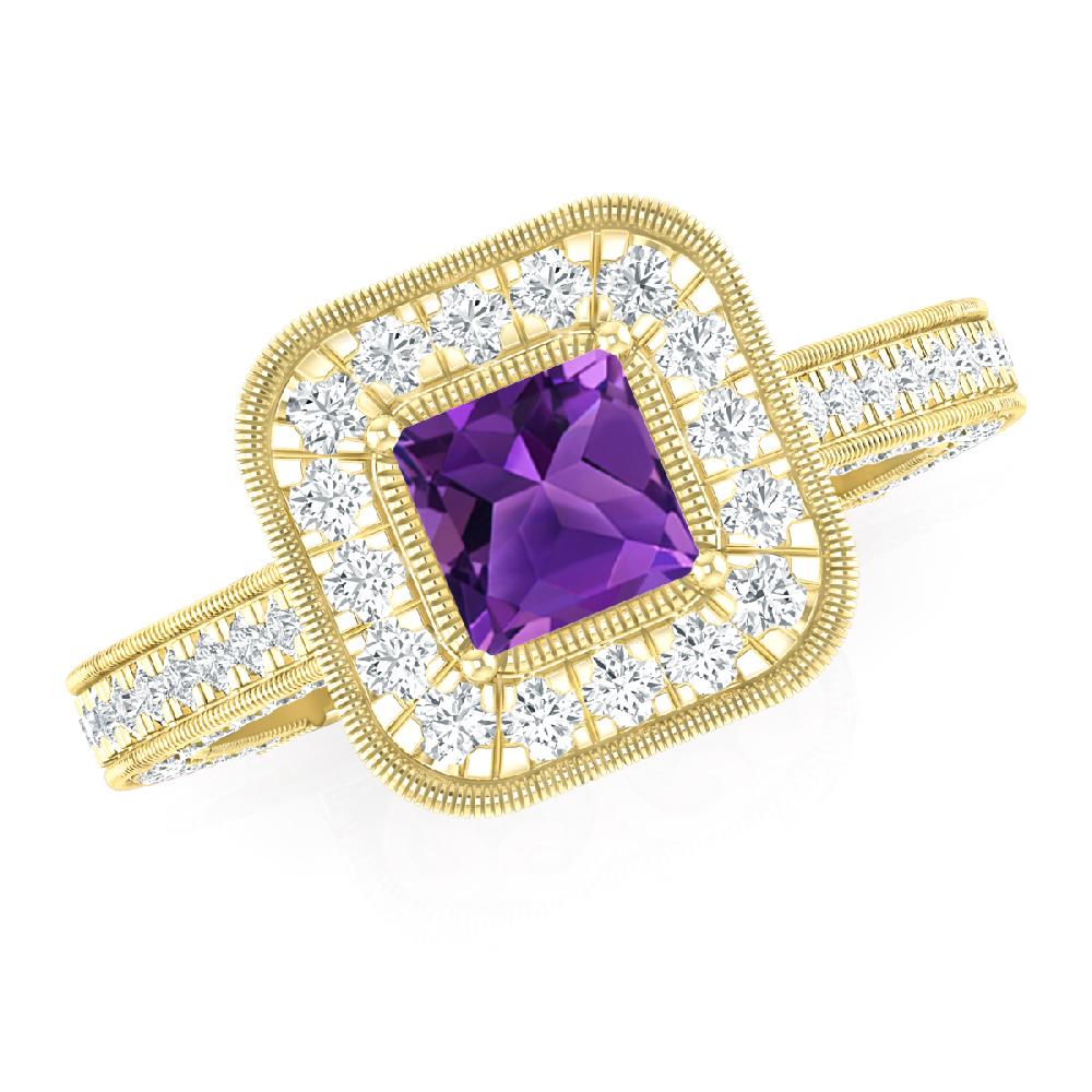 Yellow Gold - Amethyst