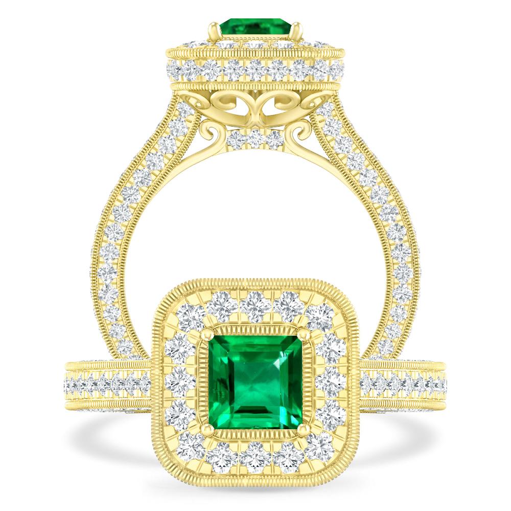 Yellow Gold - Emerald