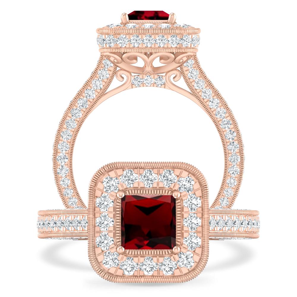 Rose Gold - Garnet