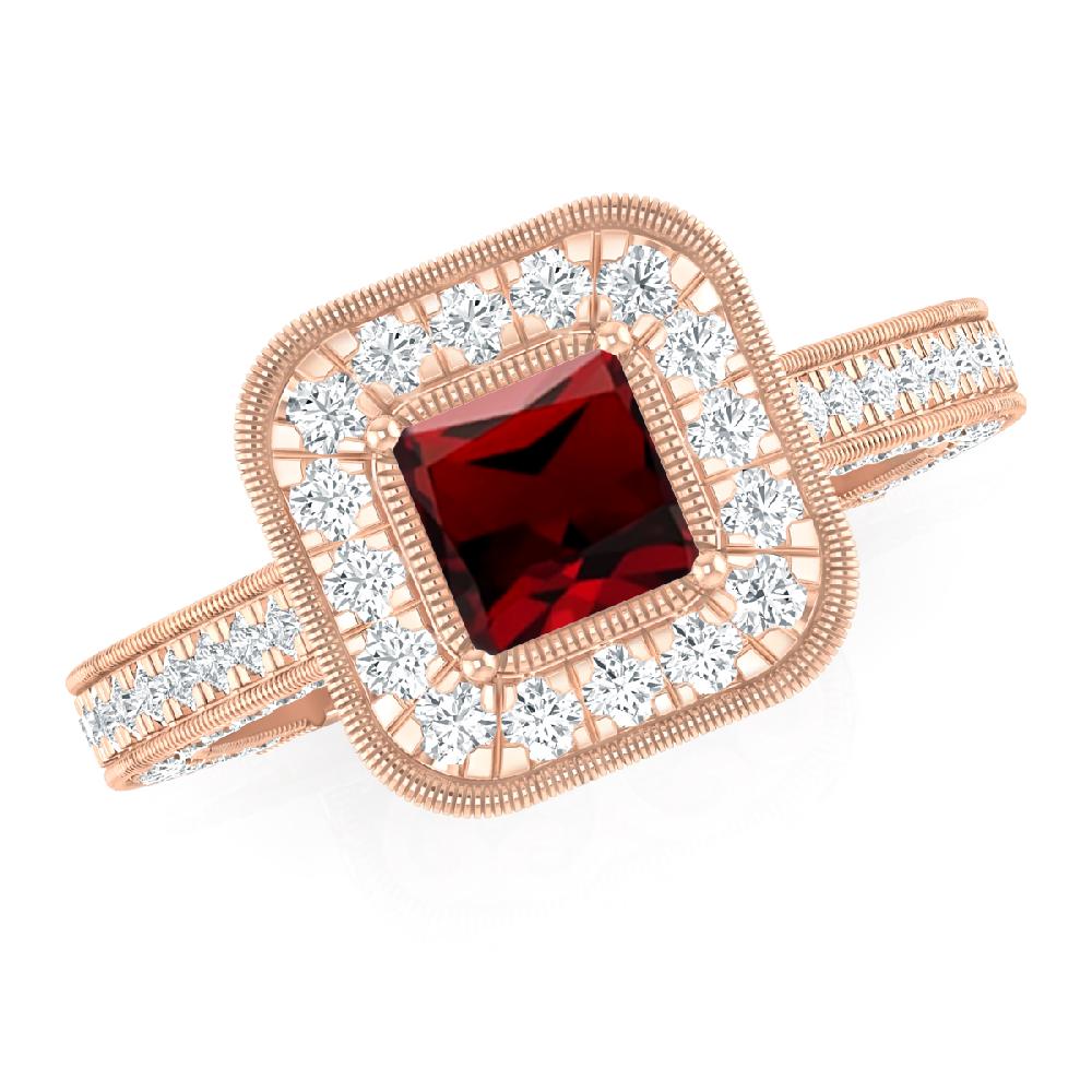 Rose Gold - Garnet