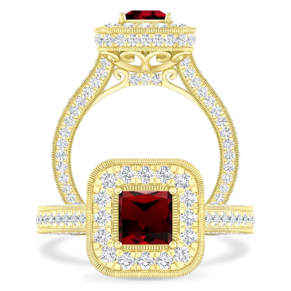 Yellow Gold - Garnet