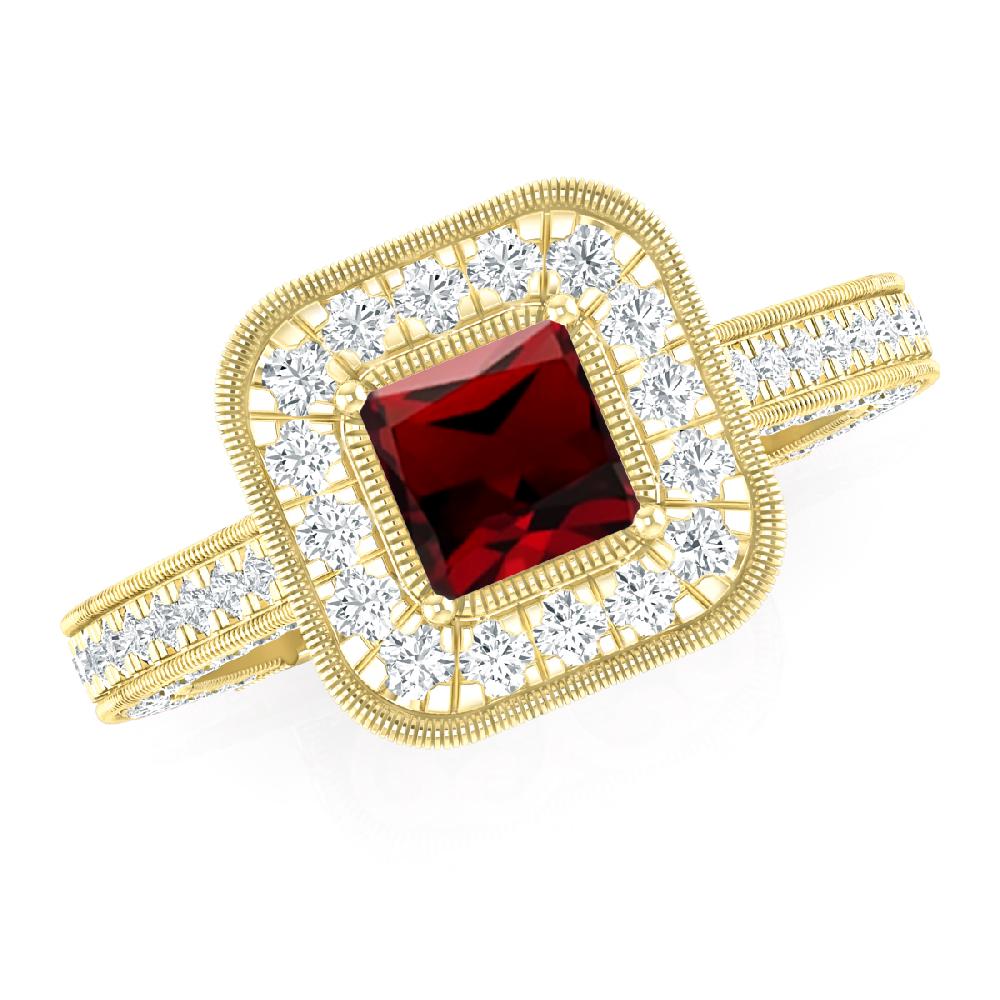 Yellow Gold - Garnet