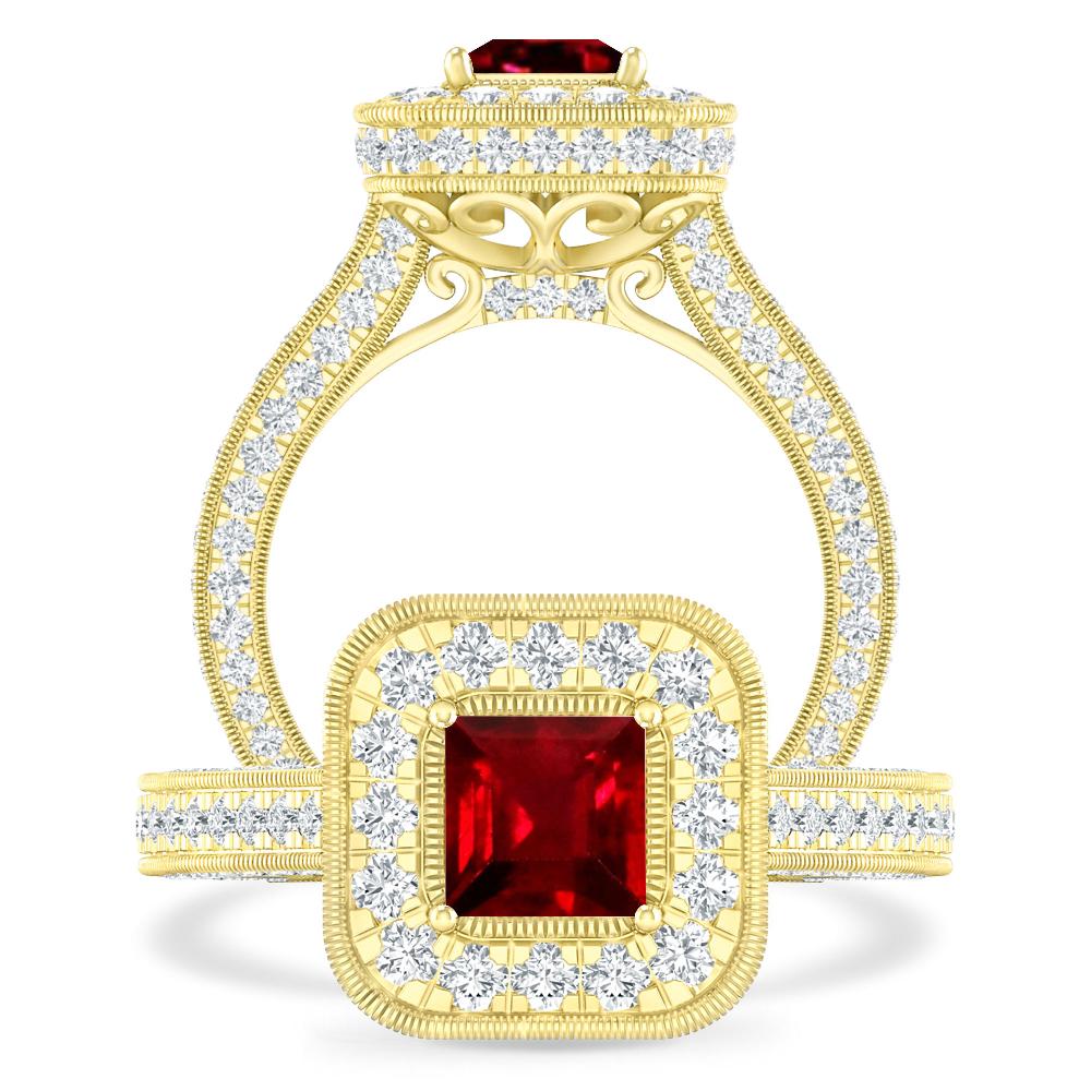 Yellow Gold - Ruby