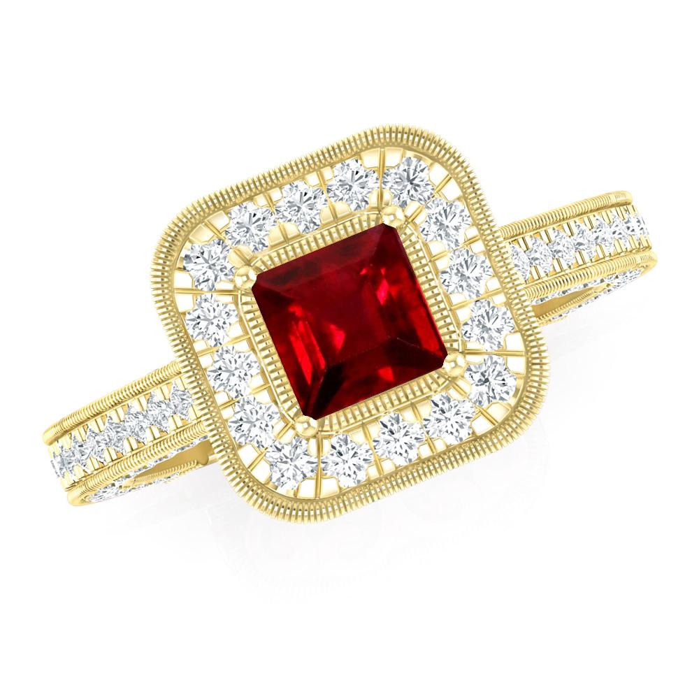 Yellow Gold - Ruby