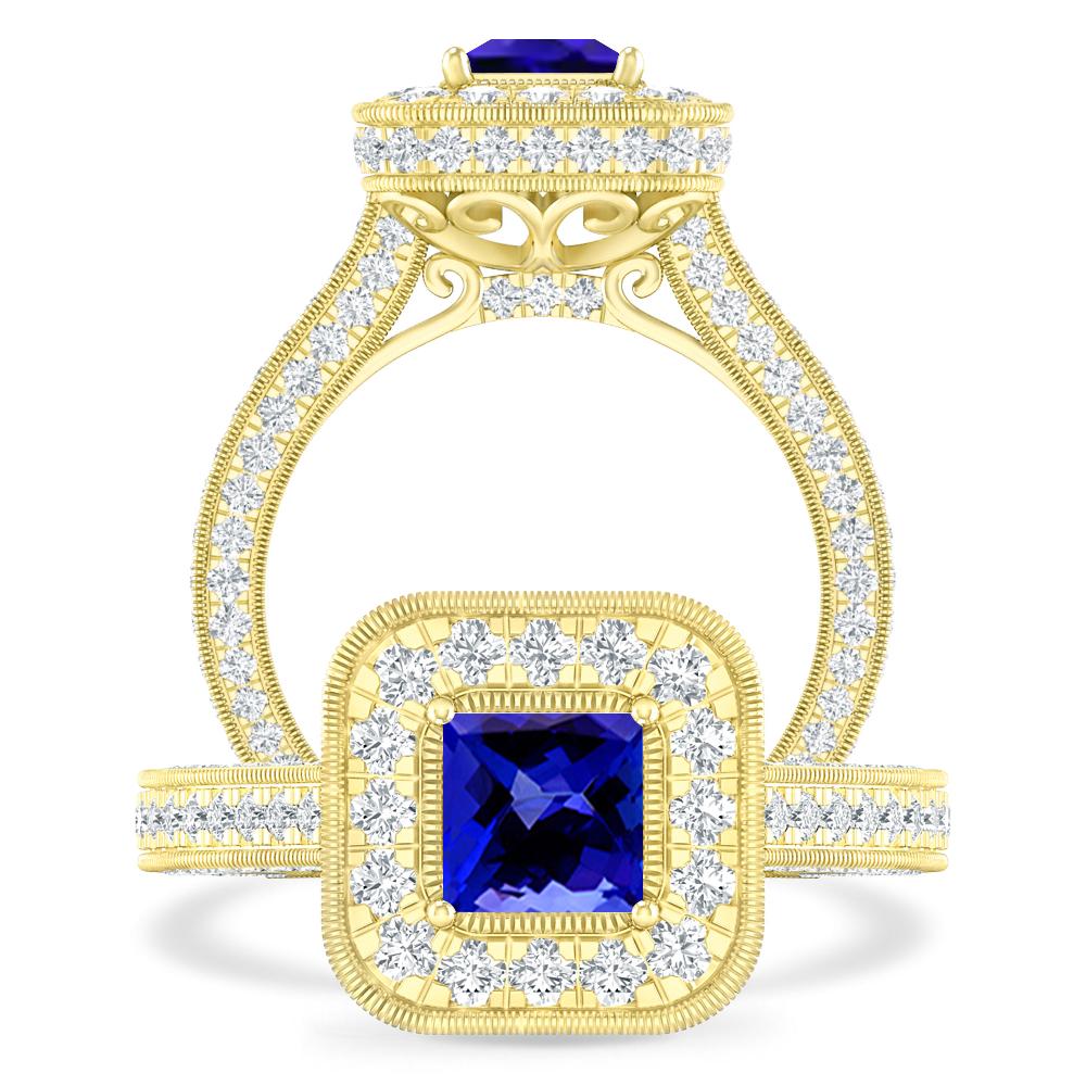 Yellow Gold - Tanzanite