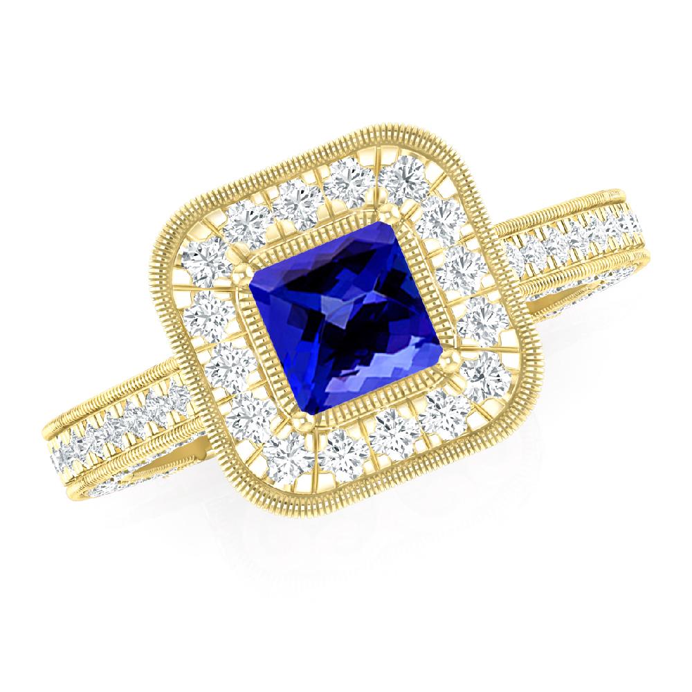 Yellow Gold - Tanzanite