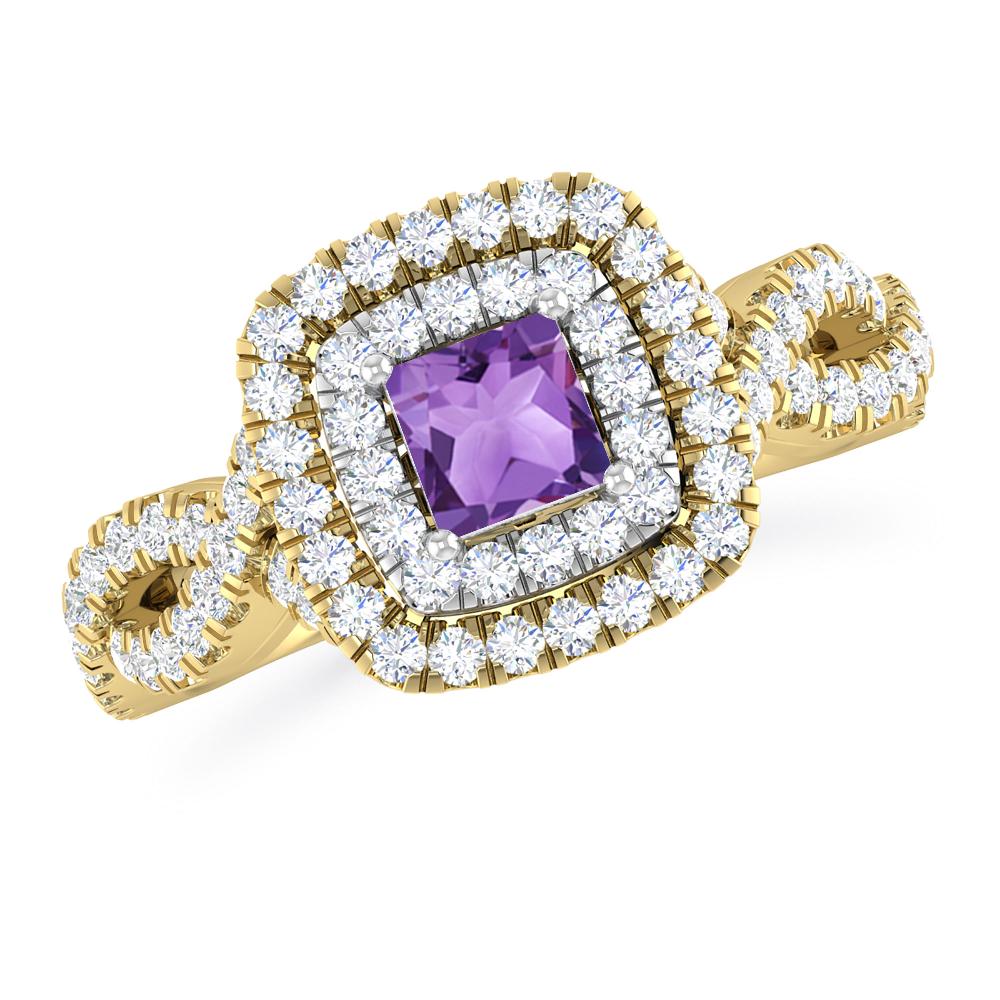 Yellow Gold - Amethyst