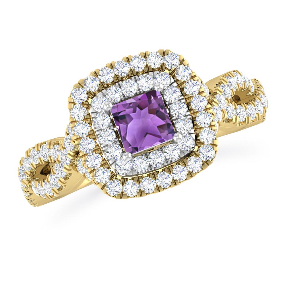 Yellow Gold - Amethyst