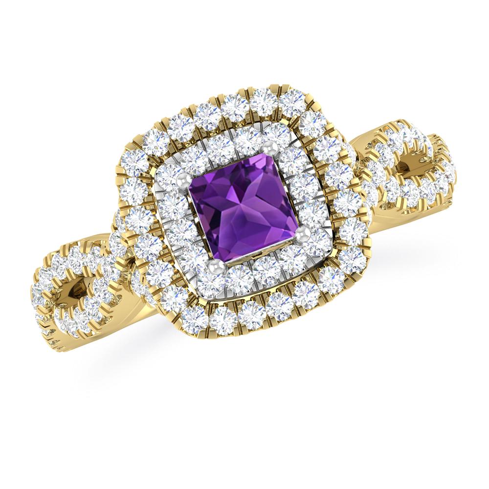 Yellow Gold - Amethyst